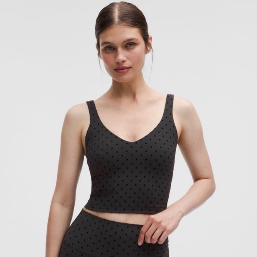 Lululemon NWT, Polka Flock Dot Align Cropped Tank! Size 14
